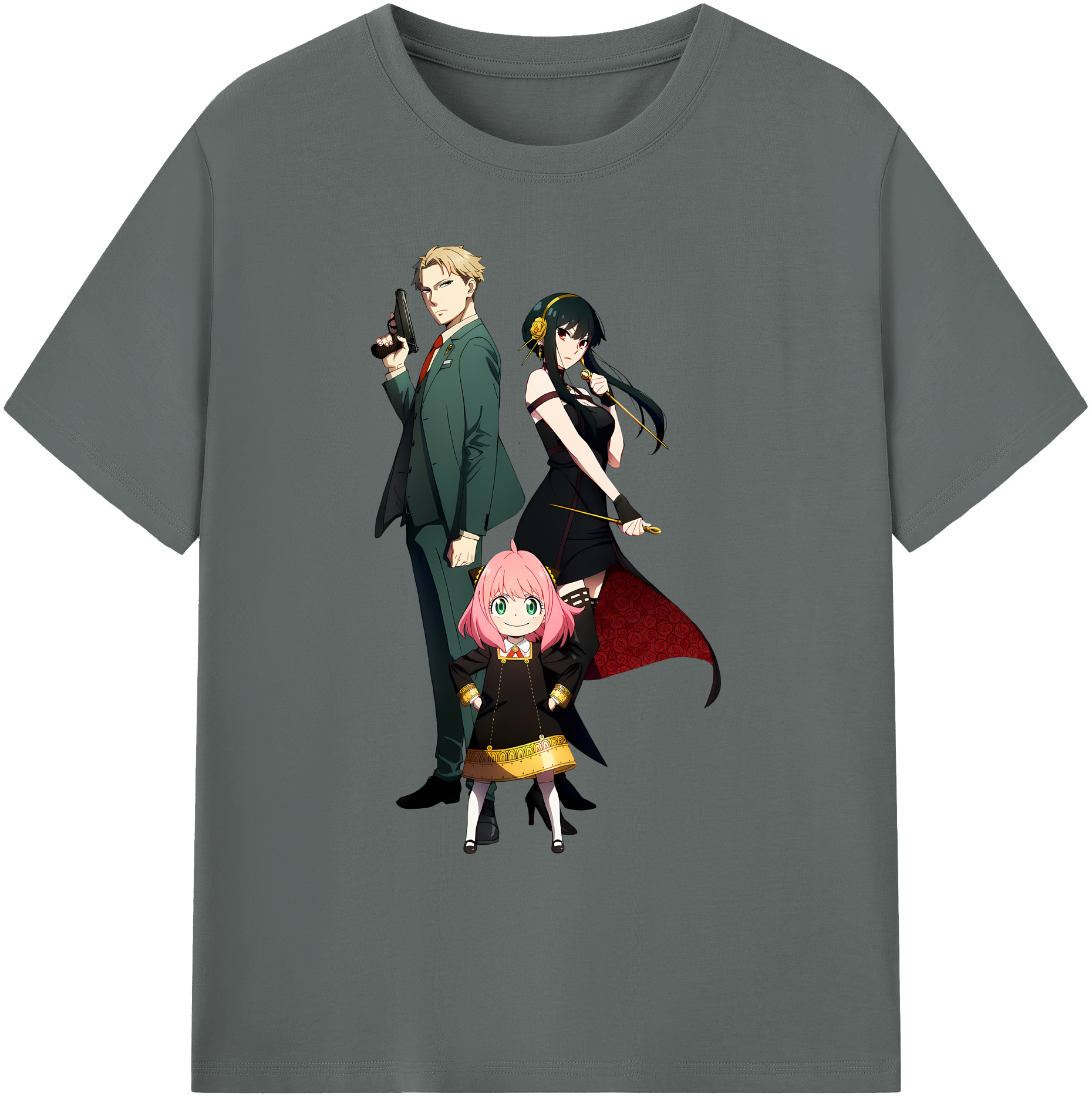 （画像用） SPY×FAMILY间谍家家酒 綿100％ メンズ半袖Tシャツ｜肌触りやわらか＆通気性